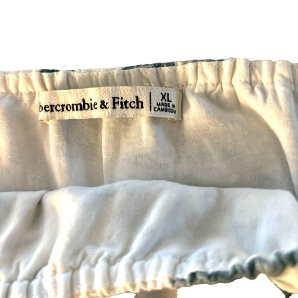 Abercrombie & Fitch Linen Blend Cropped‎ Floral Top Blue White Size XL - Picture 8 of 10